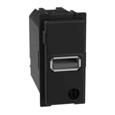 Presa USB BTicino K4191A Living Now - Tipo A Ricarica Smart 15W 230VAC Senza Cover 1 Modulo