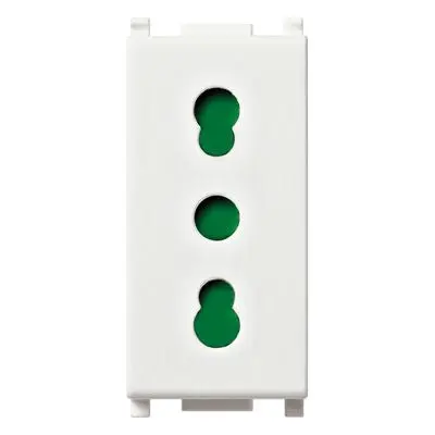 Presa VIMAR Serie PLANA 14203 - Bipasso 2P+T 10/16A 1 Modulo Bianco