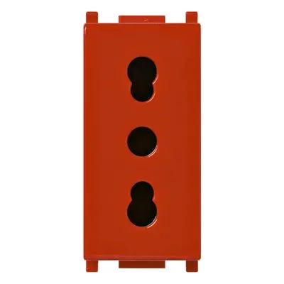 Presa VIMAR Serie PLANA 14203.R - Bipasso 2P+T 10/16A 1 Modulo Rosso