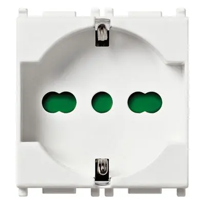 Presa VIMAR Serie PLANA 14210 - Bipasso/Schuko 2P+T 10/16A 1 Modulo Bianco