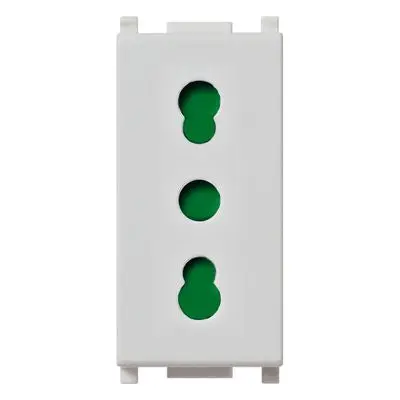 Presa VIMAR Serie PLANA Bipasso 2P+T 10/16A Silver 14203.SL