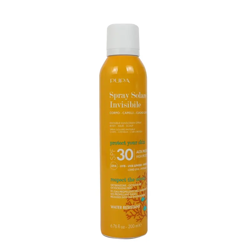 PUPA SOLARE SPRAY INVISIBILE CORPO, CAPELLI, CUOIO CAPELLUTO SPF30 200 ML