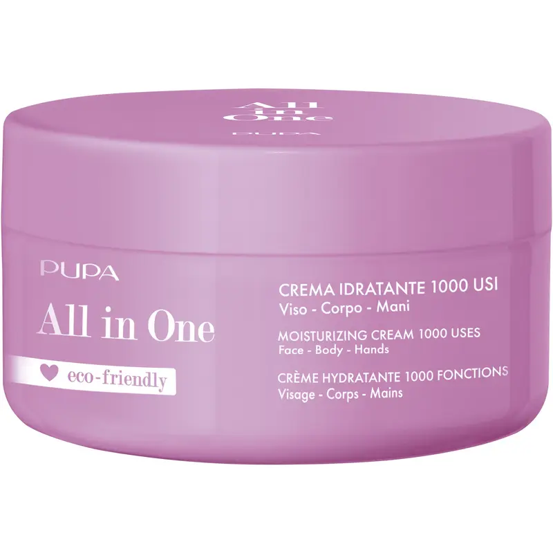 PUPA TRATTAMENTO CORPO ALL IN ONE CREMA IDRATANTE 1000 USI VISO CORPO MANI VASO 350 ML