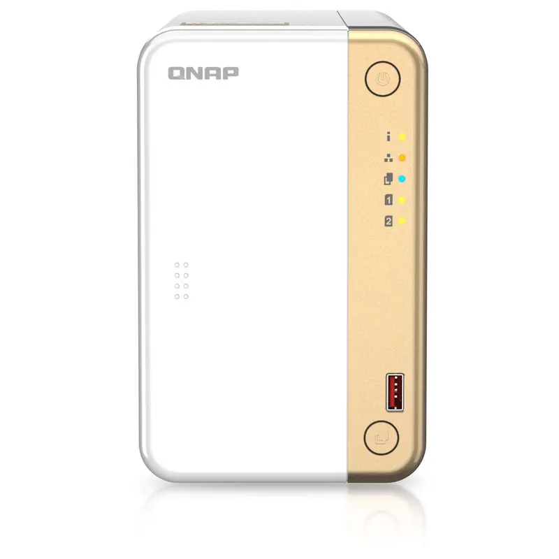QNAP TS-262 NAS Tower Intel® Celeron® N4505 4 GB 0 TB QNAP QTS Oro, Bianco