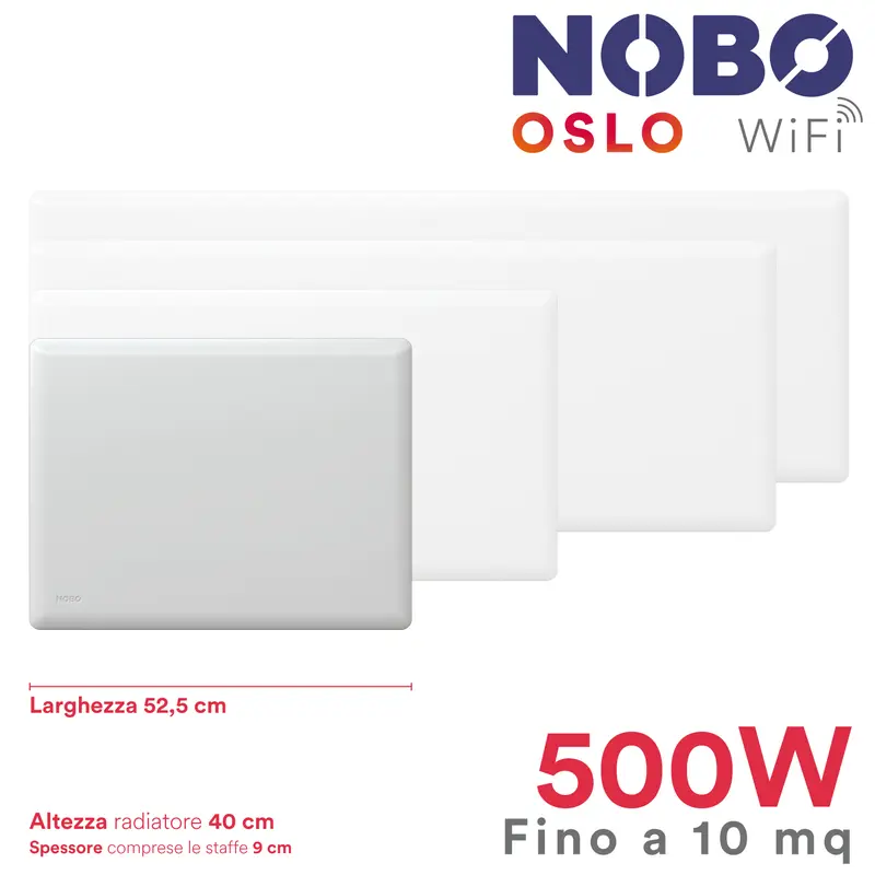 Radiatori Elettrici Norvegesi NOBO OSLO WiFi | Basso Consumo e Controllo Smart tramite App