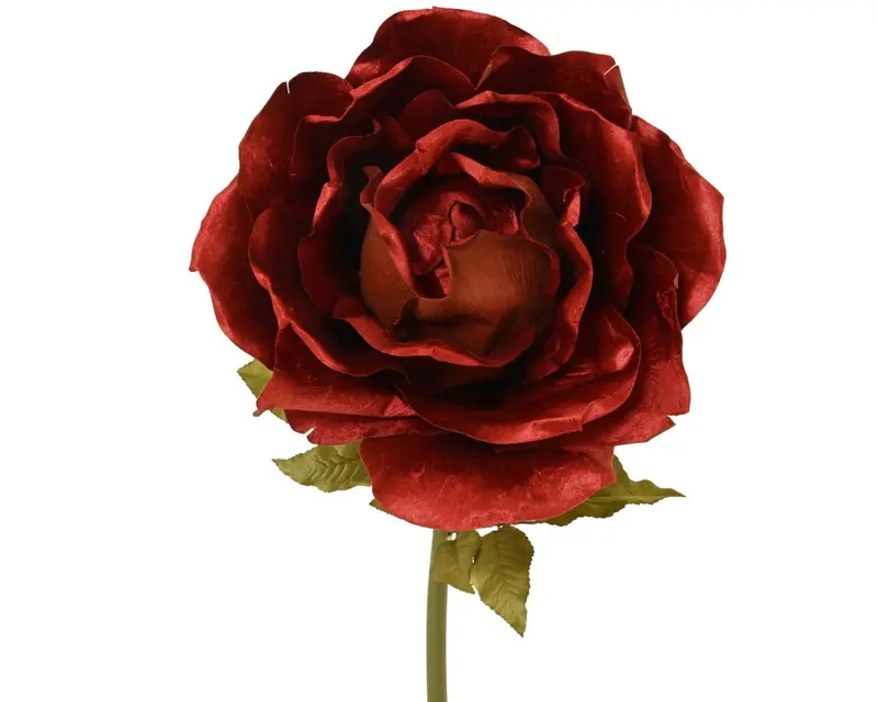 Ramo artificiale rosa gigante h.135 cm rosso in velluto | rohome