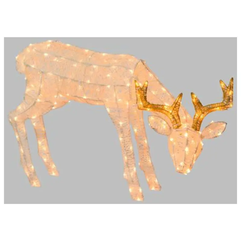 Renna 3D Che Bruca H.52X82 Lhc 200 Led Fisso Traditional 74651 X1