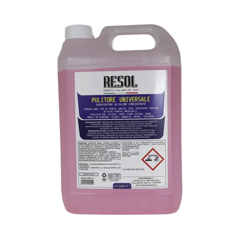 RESOL - PULITORE UNIVERSALE 5 LITRI TANICA FORMATO PROFESSIONALE