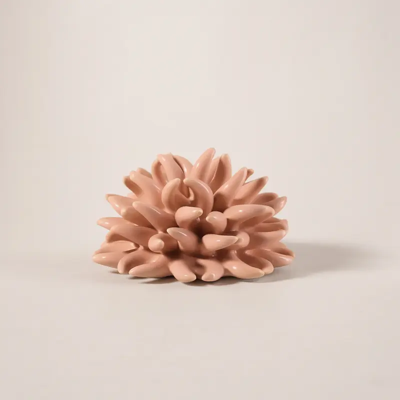 Riccio Caprese Porta Candela Anemone Ø 12 cm Cipria