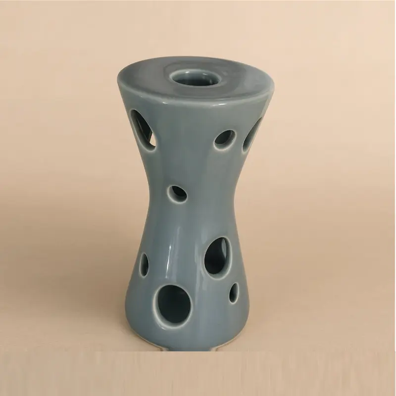 Riccio Caprese Porta Candele Clessidra Ceramica Avion H16x10 cm