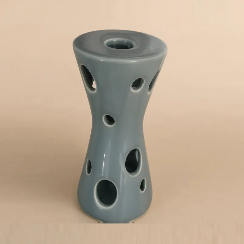 Riccio Caprese Porta Candele Clessidra Ceramica Avion H26x13 cm