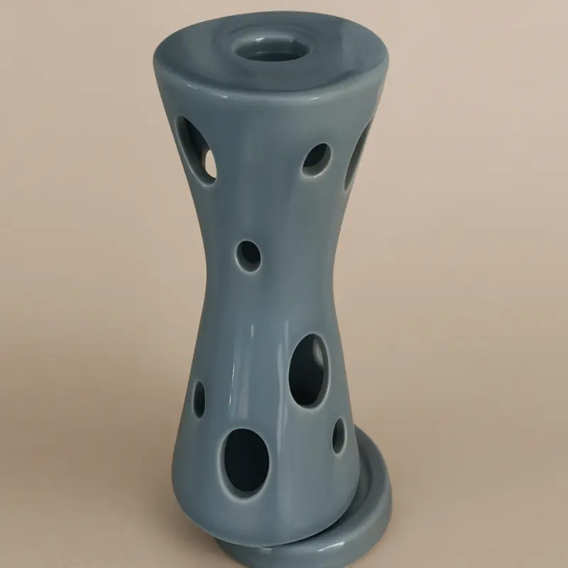 Riccio Caprese Porta Candele Clessidra Ceramica Avion H35x18 cm