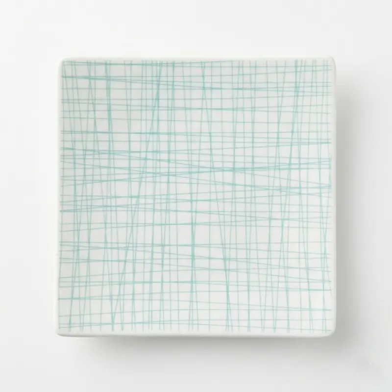 Rosenthal Piatto Quadrato Porcellana Mesh Aqua 18x18