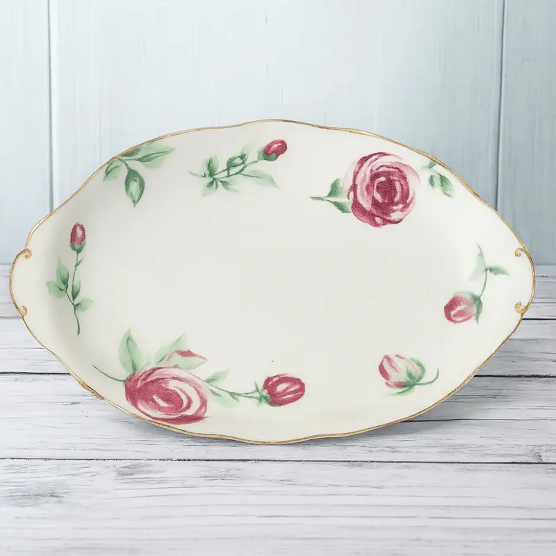 Royal Albert Vassoio Ovale Porcellana Rose Clouds 26x15 cm