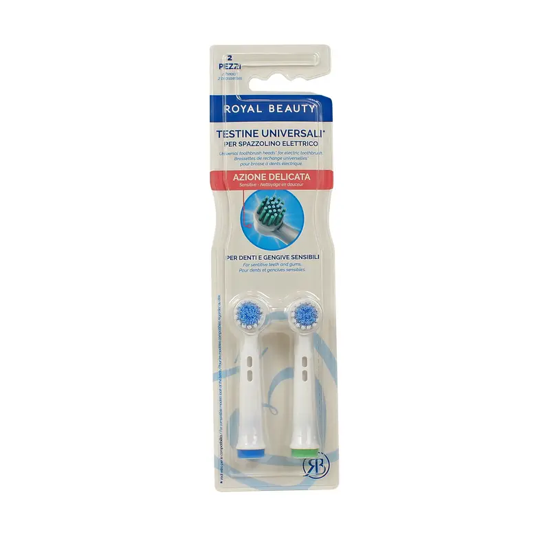 ROYAL BEAUTY 2 TESTINE PER SPAZZOLINO ELETTRICO AZIONE DELICATA