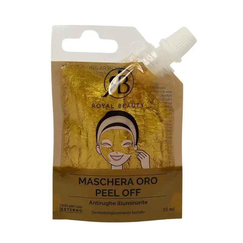 ROYAL BEAUTY MASCHERA VISO BUSTINA SQUEEZE GOLD