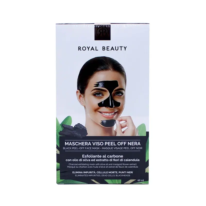 ROYAL BEAUTY MASCHERA VISO NERA PEEL OFF PUNTI NERI