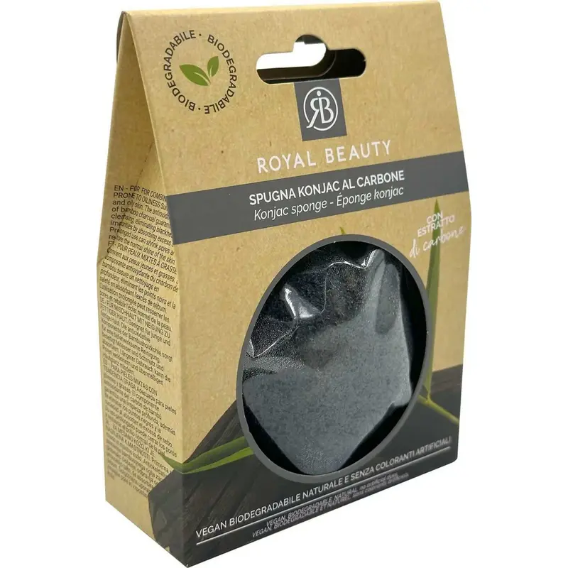 ROYAL BEAUTY SPUGNA KONJAC CARBONE VISO