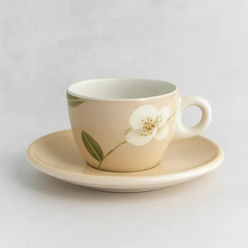 Royal Stafford Stone Orchid Set 2 Tazze Cappuccino Ceramica
