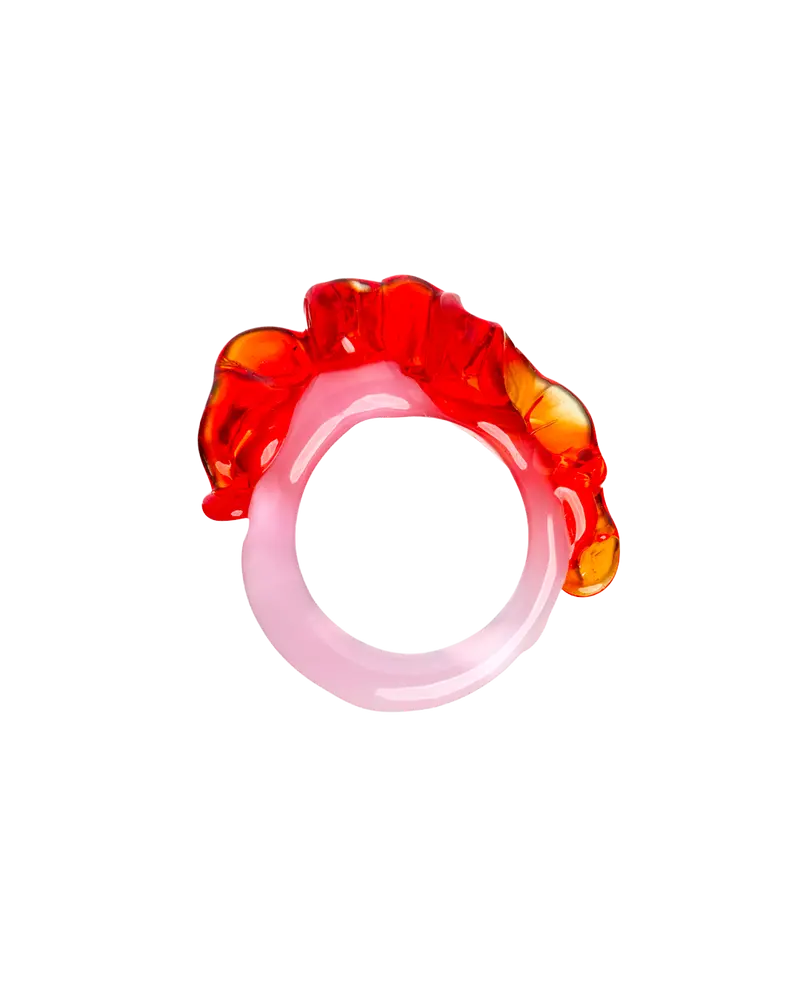 Ruffle  Murano glass ring