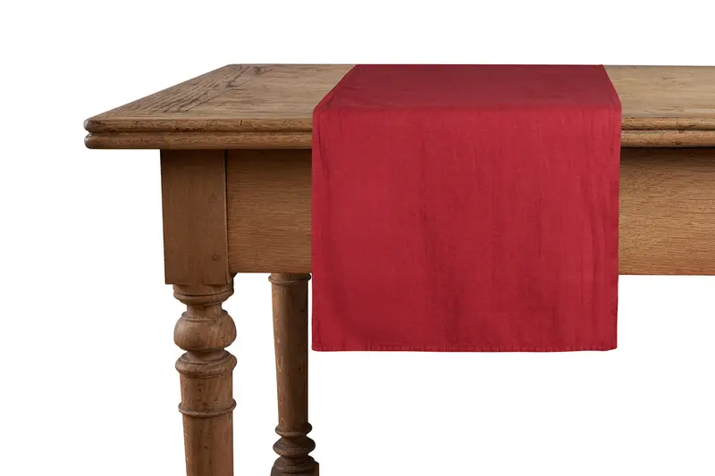 Runner da tavola misto lino made in italy CILIEGIA
