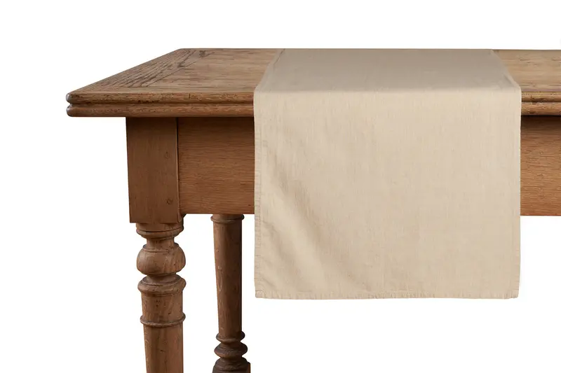 Runner da tavola misto lino made in italy SABBIA