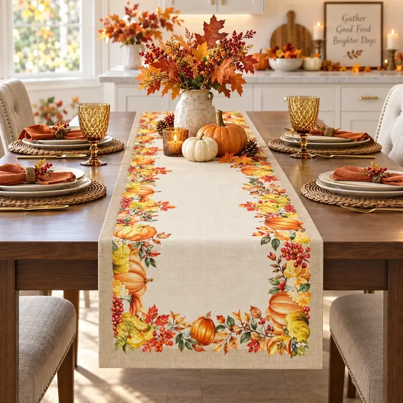Runner in cotone autunno con zucca | Rohome
