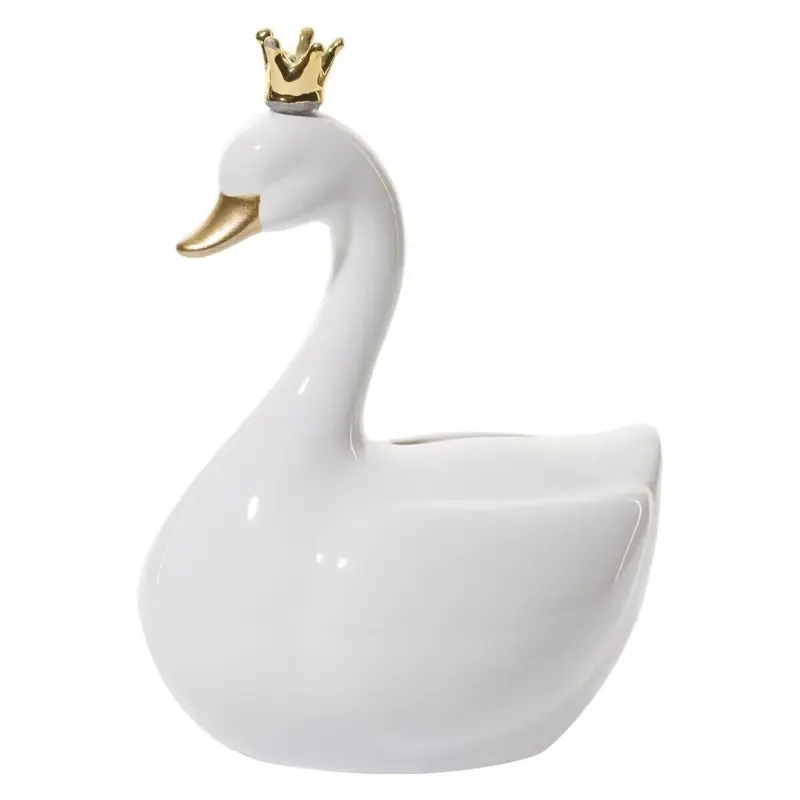 Salvadanaio in ceramica bimbi a forma di cigno | Rohome