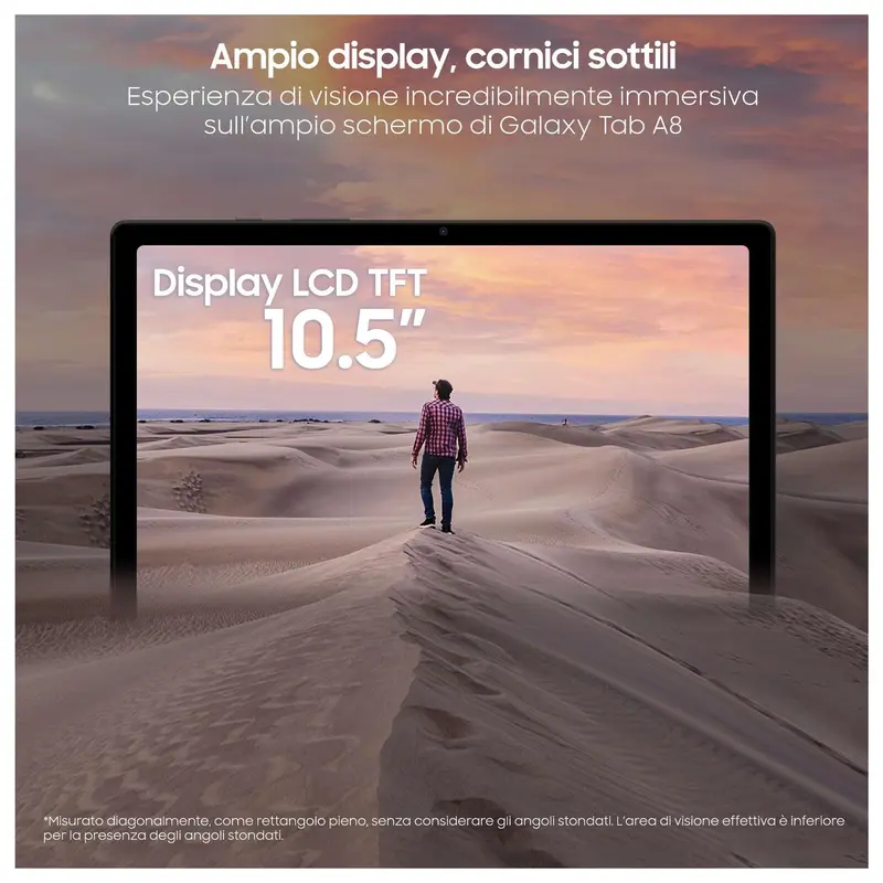 Samsung Galaxy Tab A8 10.5" Wifi, Android 11, RAM 4 GB, 64 GB, Gray