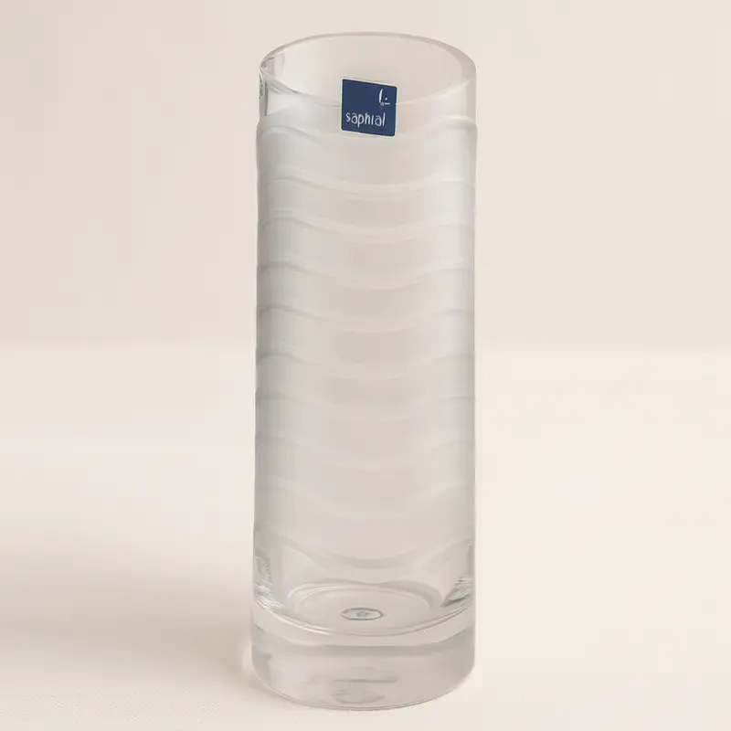 Saphira Vaso Vetro Satinato Cilindrico H 35 cm Ø 10 cm