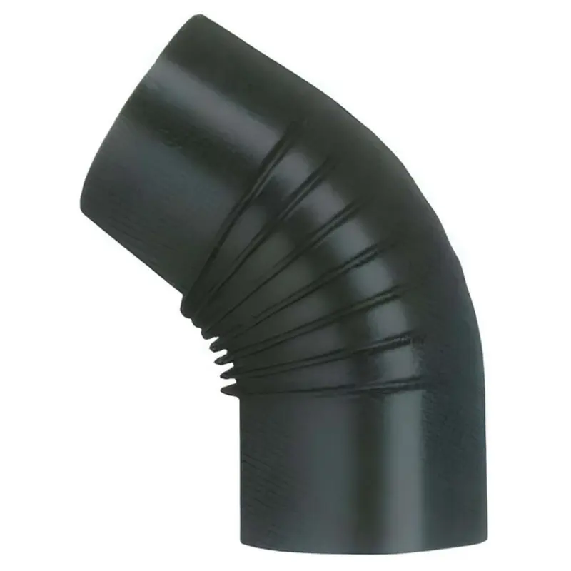 Save Gomito 45° Per Stufa A Legna Porcellanato Classic Col. Nero Ø Cm. 14 - 6 Pz