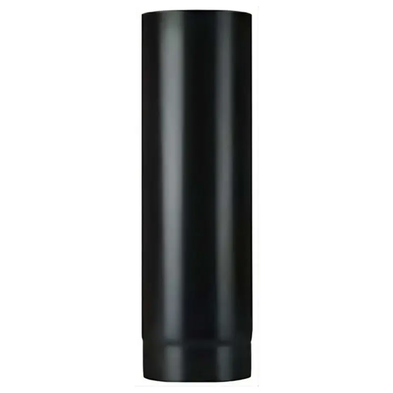 Save Tubo Per Stufa A Legna Porcellanato Plus Light Col. Nero Opaco Ø Cm. 13X 25
