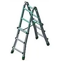 Scala FACAL BK2 - Universale Alluminio 4+4 Gradini Multiposizione 4,30mt Cerniere Fuse TUV