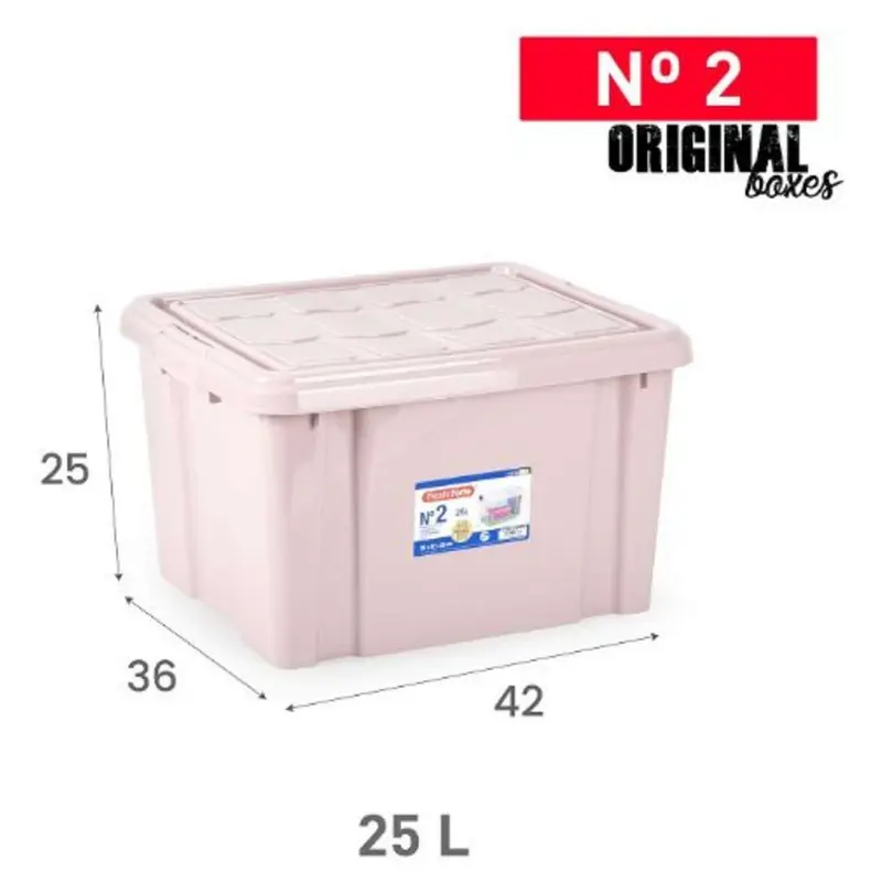 Scatola Multiuso 25Lt Rosa - 42X36Xh25 Cm