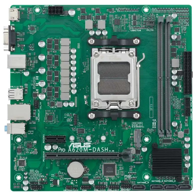 Scheda Madre Pro A620M-Dash-Csm (90Mb1Gd0-M0Eayc) Sk Am5