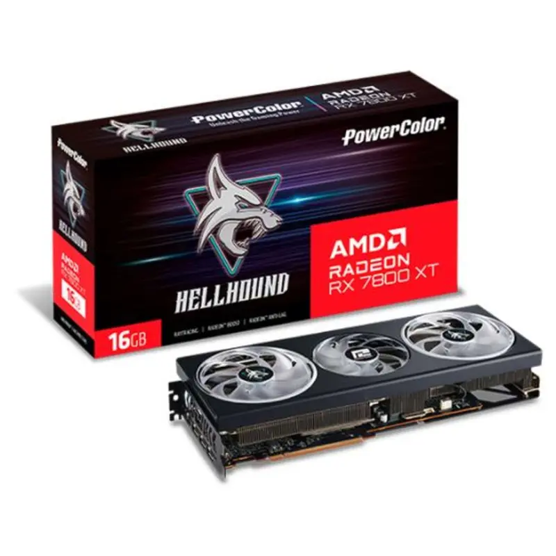 Scheda Video Radeon Hellhound Rx7800 Xt 16Gb (16G-L/Oc)