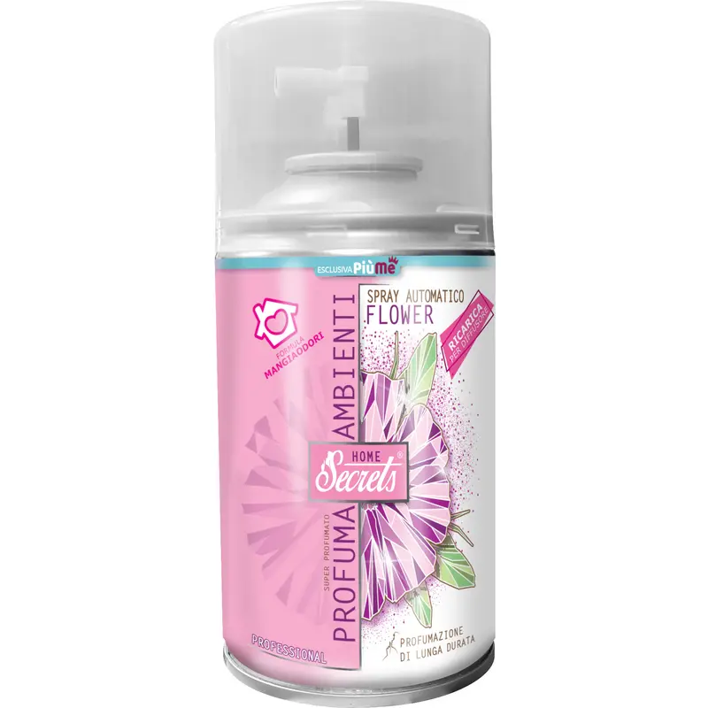 SECRETS HOME PROFUMA AMBIENTI SPRAY AUTOMATICO RICARICA PER DIFFUSORE 250 ML FLOWER