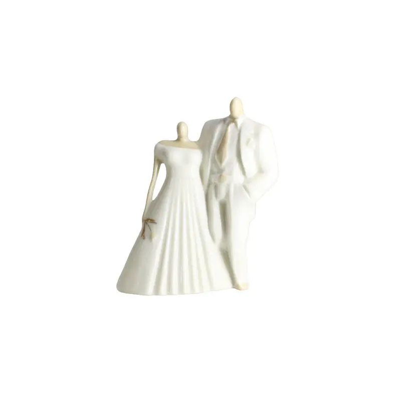 Ser Cake Topper Sposi Porcellana Bianca Coppietta 9x6 cm