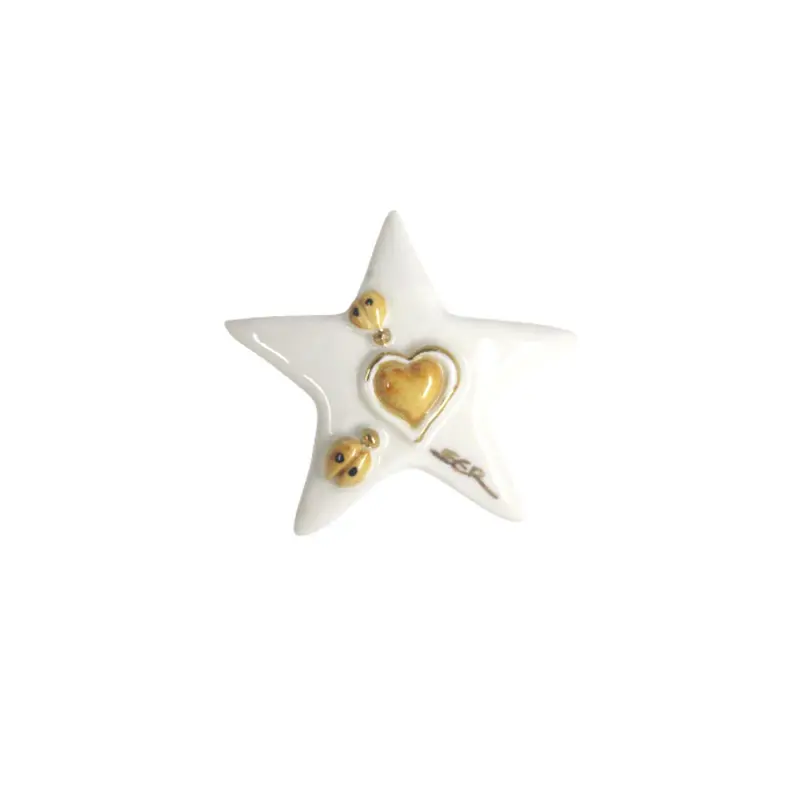 Ser Capodimonte Magnete Stella Porcellana Bianca 7 cm