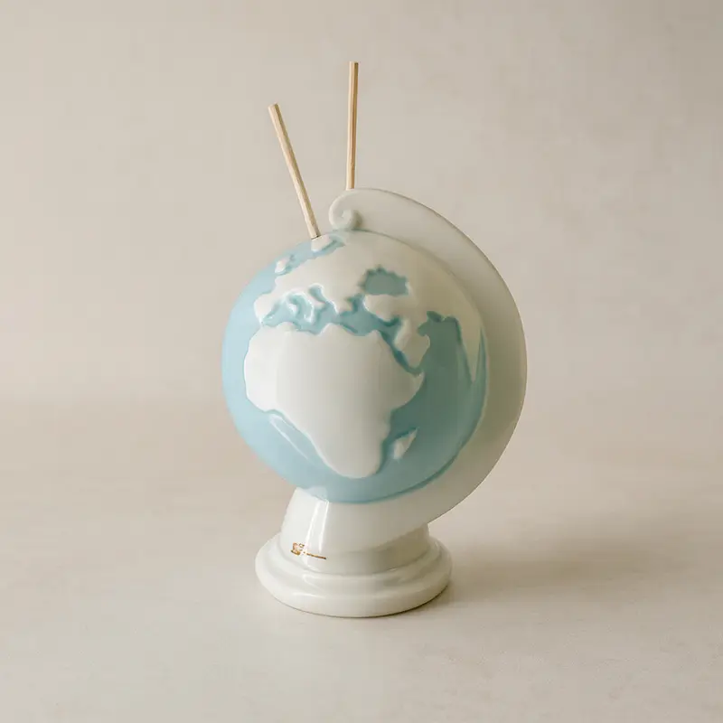 Ser Diffusore Mappamondo Porcellana Ø 12 cm Made in Italy