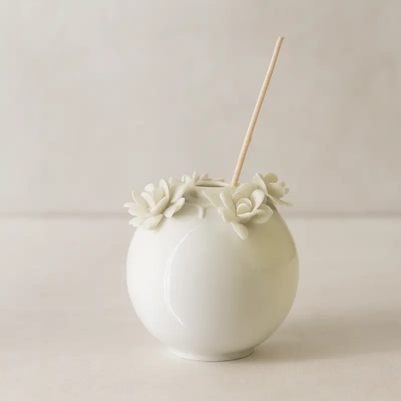 Ser Diffusore Sfera Rose Porcellana Ø 9 cm Made in Italy