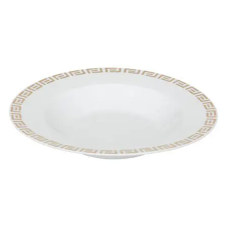 Servizio di piatti 18pz bianco Vers con dettagli oro | Rohome