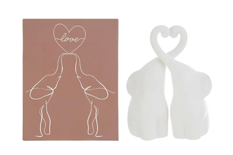 Set 2 elefantini in porcellana h. 27cm | Rohome