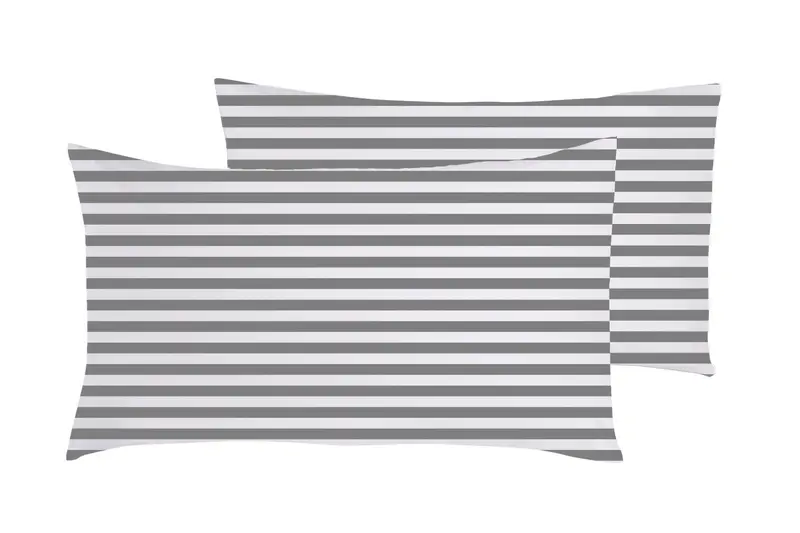 Set 2 federe coppia di federe stampa digitale 100% cotone Made in Italy RIGA MINI GRIGIO