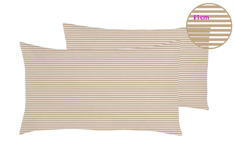 Set 2 federe coppia di federe stampa digitale 100% cotone Made in Italy RIGA SABBIA