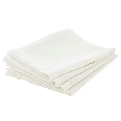 Set 4 Tovaglioli in 100% puro cotone bianco | Rohome