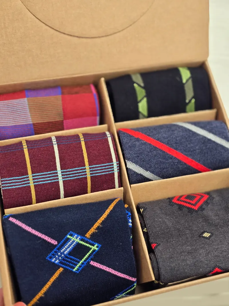 Set 6 calze corte uomo caldo cotone line