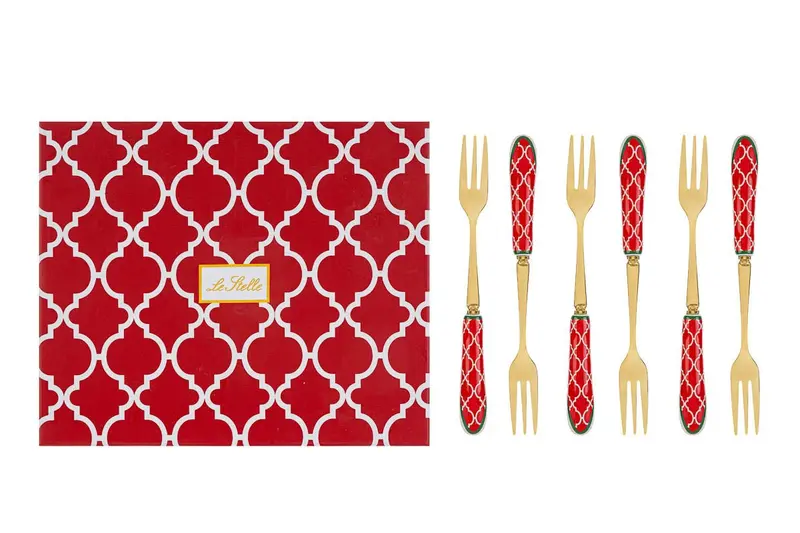 Set 6 forchettine natalizie con astuccio | Rohome
