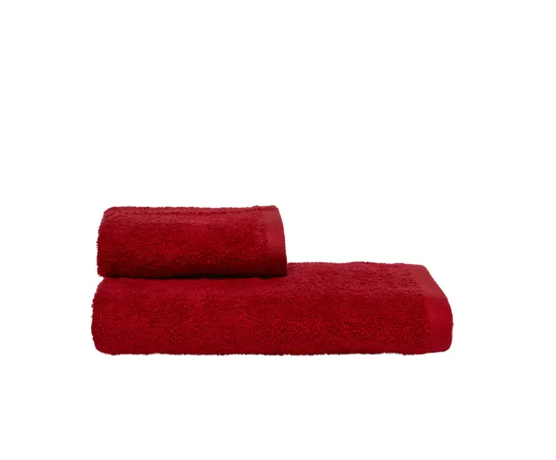 Set Asciugamani 2 Pezzi (1 Asciugamano viso 1 Asciugamano ospite) soffici morbidi assorbenti BORDEAUX