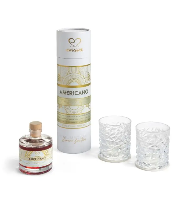 Set bottiglia e 2 bicchieri americano | Rohome